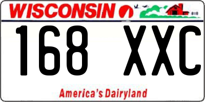 WI license plate 168XXC