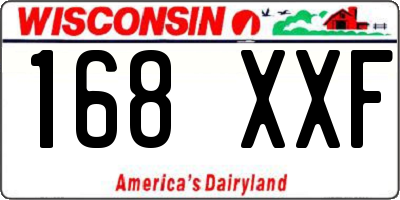 WI license plate 168XXF