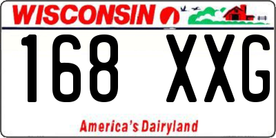 WI license plate 168XXG