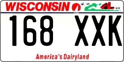 WI license plate 168XXK