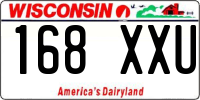 WI license plate 168XXU