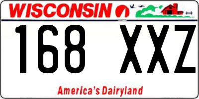 WI license plate 168XXZ