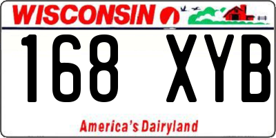 WI license plate 168XYB