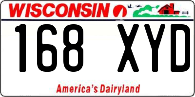 WI license plate 168XYD