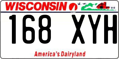 WI license plate 168XYH
