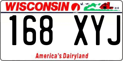 WI license plate 168XYJ