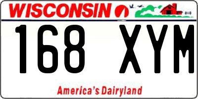 WI license plate 168XYM