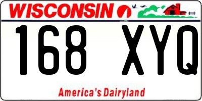 WI license plate 168XYQ