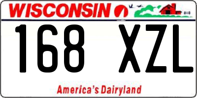 WI license plate 168XZL