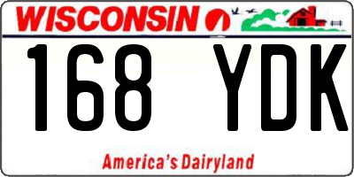 WI license plate 168YDK
