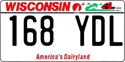 WI license plate 168YDL