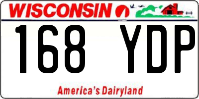 WI license plate 168YDP