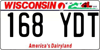 WI license plate 168YDT