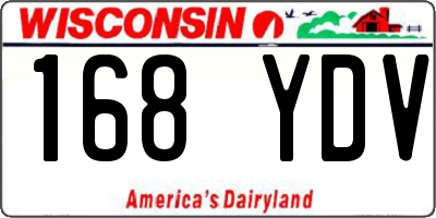 WI license plate 168YDV