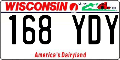 WI license plate 168YDY