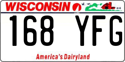 WI license plate 168YFG
