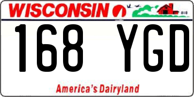 WI license plate 168YGD