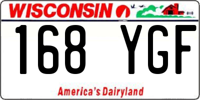 WI license plate 168YGF