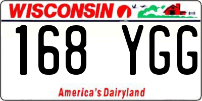 WI license plate 168YGG