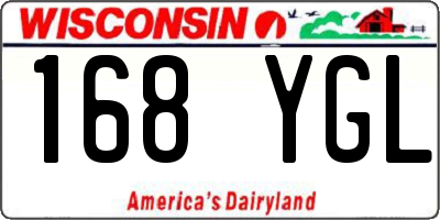 WI license plate 168YGL
