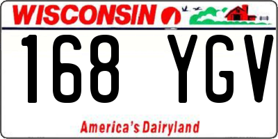 WI license plate 168YGV