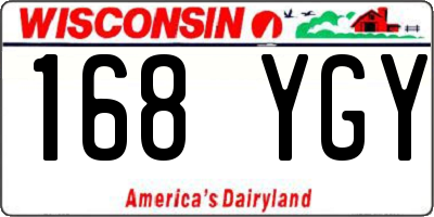 WI license plate 168YGY