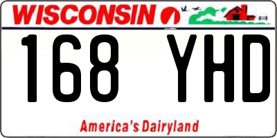 WI license plate 168YHD