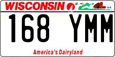 WI license plate 168YMM