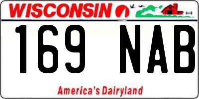 WI license plate 169NAB