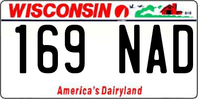 WI license plate 169NAD