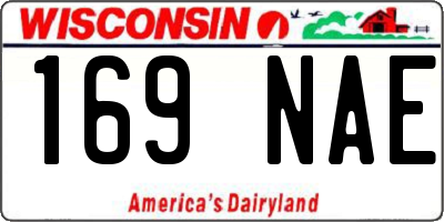 WI license plate 169NAE