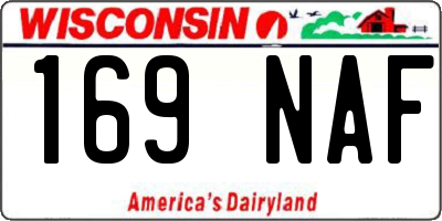 WI license plate 169NAF