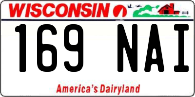 WI license plate 169NAI