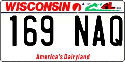 WI license plate 169NAQ