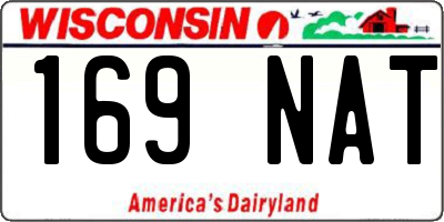 WI license plate 169NAT