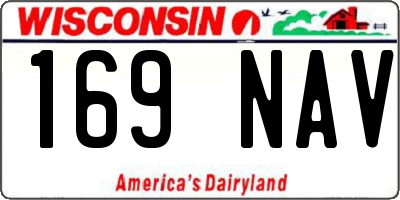 WI license plate 169NAV