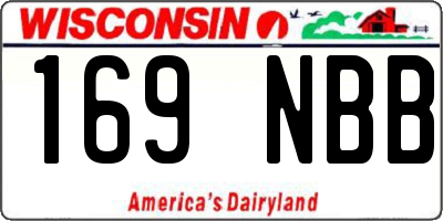WI license plate 169NBB