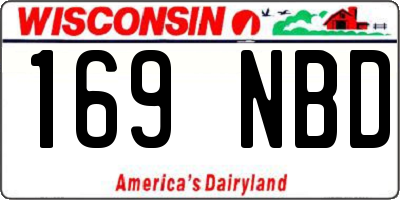 WI license plate 169NBD