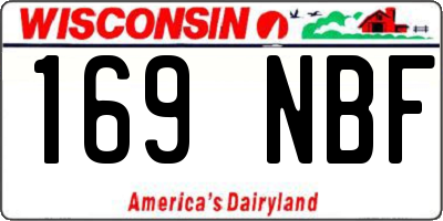 WI license plate 169NBF