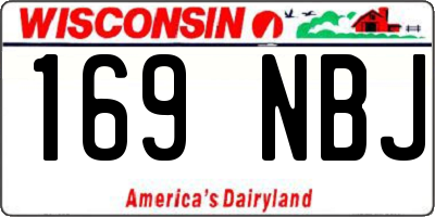 WI license plate 169NBJ
