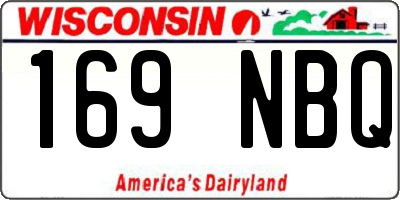 WI license plate 169NBQ