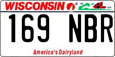 WI license plate 169NBR