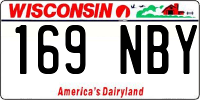WI license plate 169NBY