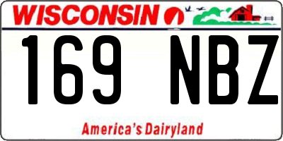 WI license plate 169NBZ