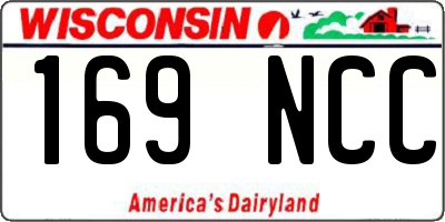 WI license plate 169NCC