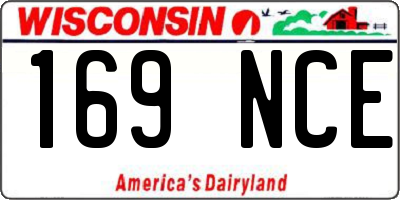 WI license plate 169NCE