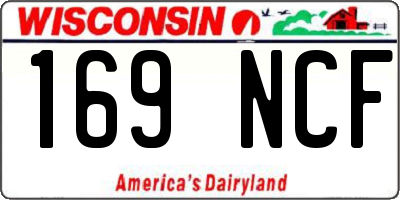 WI license plate 169NCF