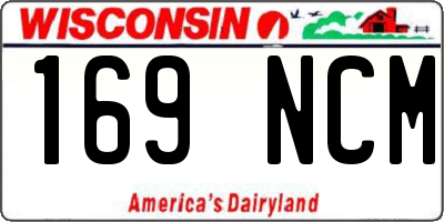 WI license plate 169NCM