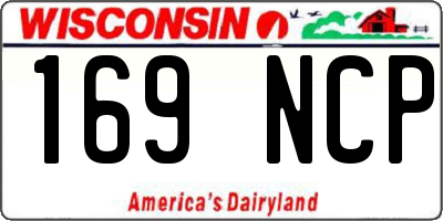 WI license plate 169NCP