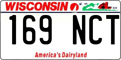 WI license plate 169NCT